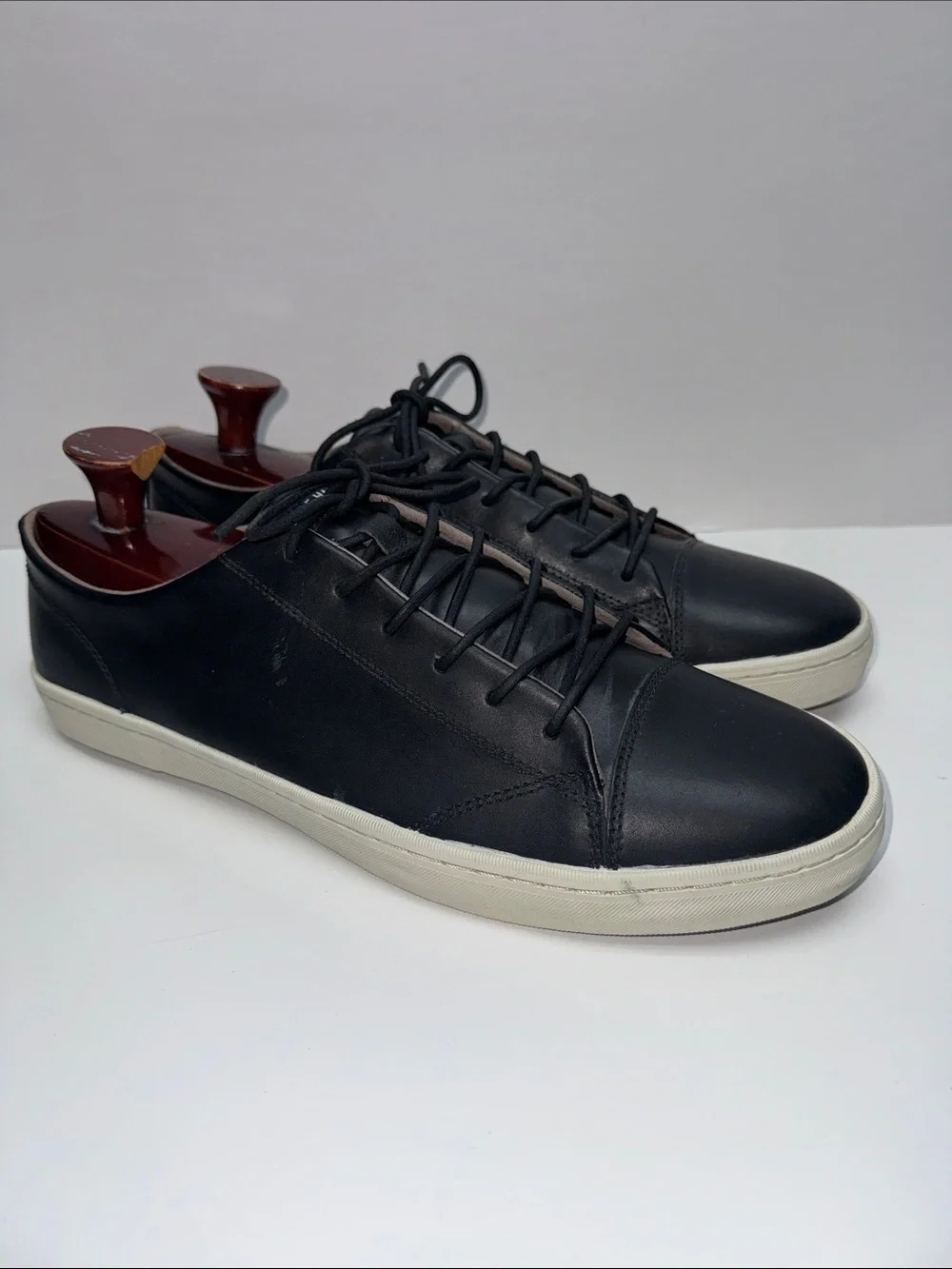 Cole Haan Trafton Black Leather Low-Top Sneakers - Casual Men’s Shoes